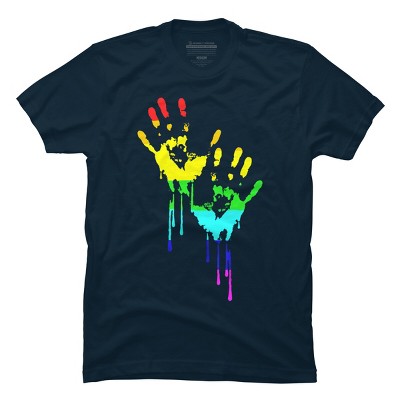 Adult Design By Humans Flag Rainbow Pride Hands By Avocato T-Shirt