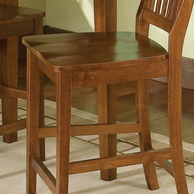 Arts and Crafts Counter Height Barstool Hardwood/Cottage Oak - Home Styles, 5 of 7