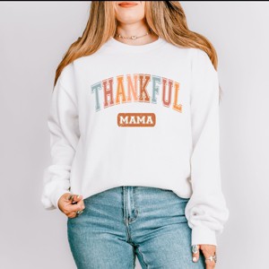 Simply Sage Market Varsity Thankful Mama Sweatshirt - 1 of 4