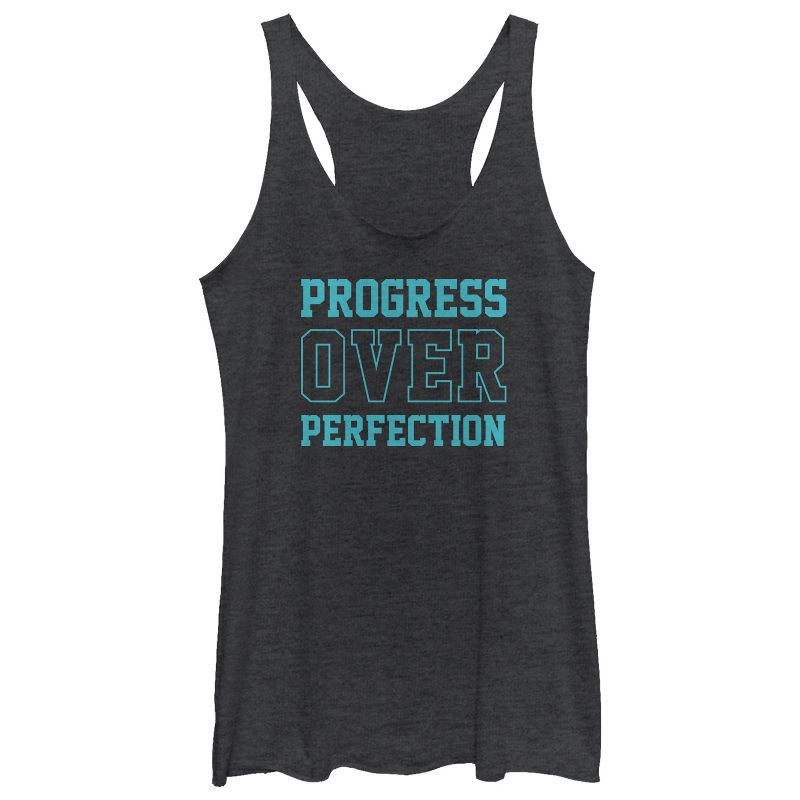 Women's CHIN UP Progress Over Perfection Racerback Tank Top, 1 of 4