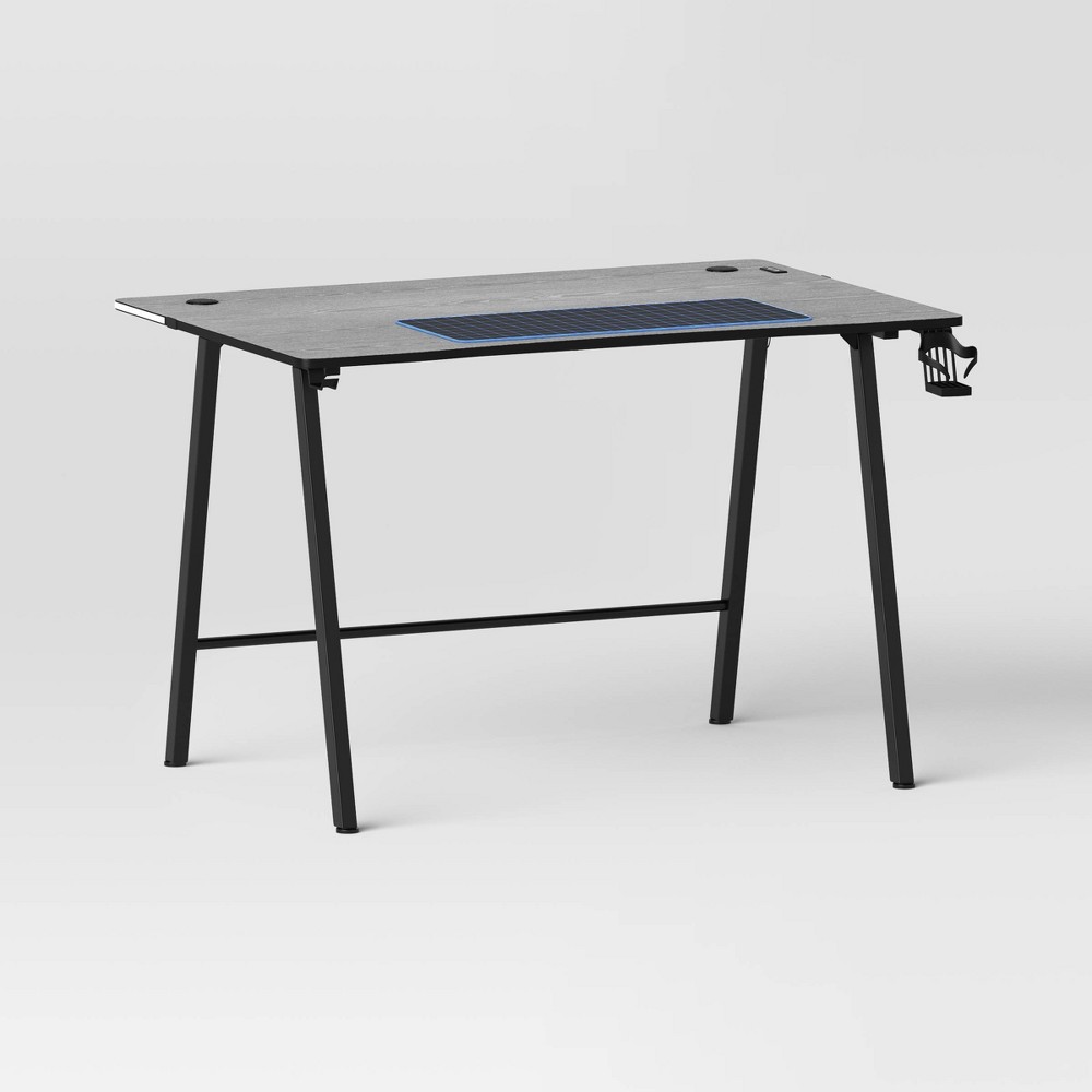 Photos - Office Desk Gaming Desk Black - Room Essentials™