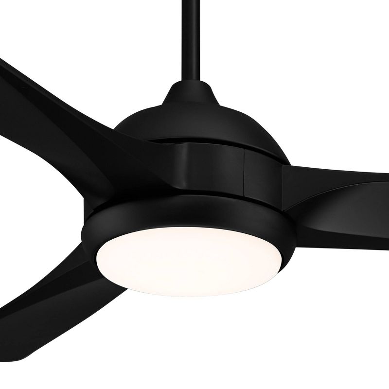 54" Casa Vieja Expedite Modern Indoor Outdoor Ceiling Fan with LED Light Remote Control Matte Black White Diffuse Damp Rated for Patio Exterior House, 3 of 10