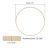 Unique Bargains DIY Wedding Decor Macrame Crafting Bamboo Wooden Floral Hoop Wreath Rings Beige 12 Pcs - 3 of 4