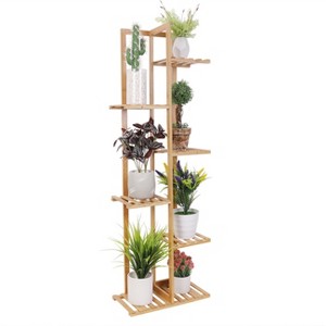 Artloge 5/6 Tiers Large Plant Stand Multiple Corner Shelf Narrow Tall Bamboo Wooden Flower Pots Display Holder for Indoor Patio Garden Yard - 1 of 4