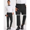 Lars Amadeus Men's Slim Fit Stretch Plaid Business Trousers Dress Pants - 4 of 4