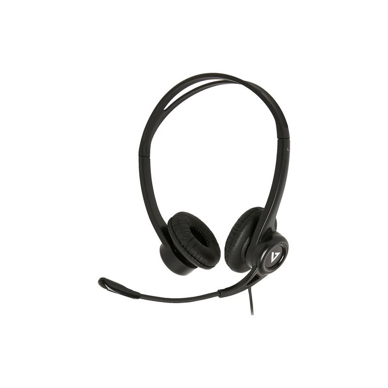 V7 HU311-2NP Headset - Stereo - USB - Wired - 32 Ohm - 20 Hz - 20 kHz - Over-the-head - Binaural - Supra-aural - 5.91 ft Cable, 1 of 7