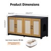 Litter Box Enclosure for 2 Litter Boxes, 47'' Double Litter Box Enclosure Furniture for 2 Cats - 2 of 4