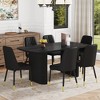 7-Piece Dining Set with MDF Table and 6 Chairs with PU Cushions - 2 of 4