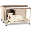 Acekool Outdoor Dog House with Porch, Cedar Wood Pet House, Double-Sided Transparent PC Roof, - 2 of 4