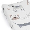 Sweet Jojo Designs Boy, Girl, Unisex/Gender Neutral Changing Pad Sheet Cartoon Puppy Grey Taupe and Blue - 4 of 4