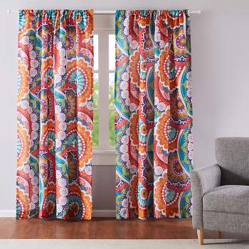Serendipity Bohemian Lined Curtain Panel with Rod Pocket - Levtex Home