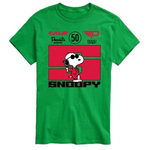 Men's - Peanuts - Racer Snoopy Short Sleeve Graphic T-Shirt - 1 of 4