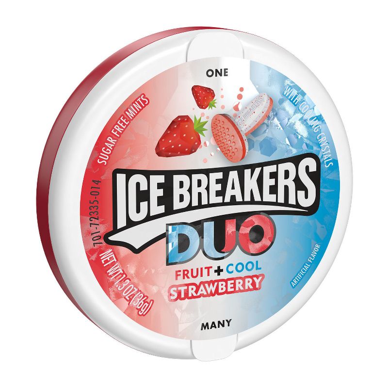 Ice Breakers Duo Strawberry Sugar Free Mint Candies - 1.3oz, 1 of 7