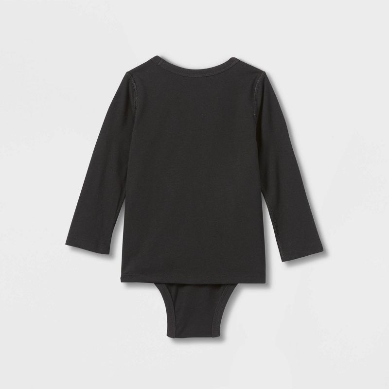 Toddler Long Sleeve Bodysuit - Cat & Jack™ Black, 2 of 5