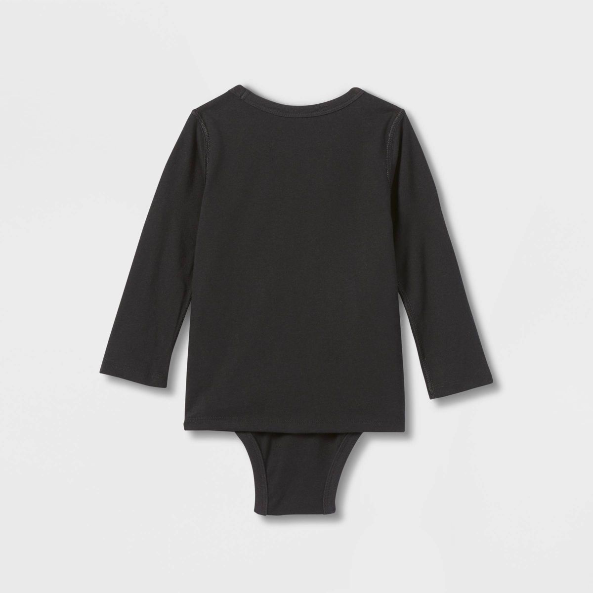 Toddler Long Sleeve Bodysuit - Cat & Jack™ Black - thumbnail 2