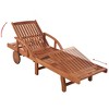 vidaXL Sun Lounger with Table Solid Acacia Wood - 4 of 4
