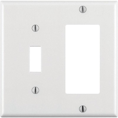 Leviton Decora White 2 gang Thermoset Plastic Decorator/Toggle Wall Plate (Pack of 25)
