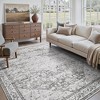 MontVoo Medallion Floral Washable Rug Gray - 2 of 4