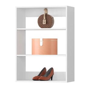 Short Tower Wood Built In Closet Organizer Unit, Wood Closet Organizer Starter Kit, Mounted Closet Systems - 1 of 4