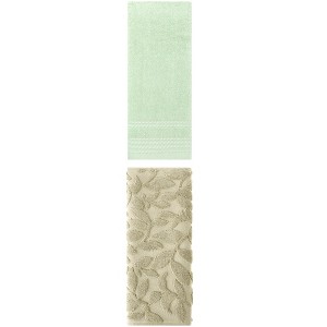 REGALWOVEN Absorbent Quick Drying Bathroom Hand Towels 14" x 30" 2 Pcs - 1 of 4