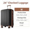 TUYOHW 28 Inch Carry on Suitcase with TSA Lock,Carry on Luggage with Double Wheels Expandable and Telescopic Handle for Business Trips and Travel - 3 of 4