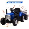 12V 25W/35W Ride On Tractor with Trailer & Remote Control, LED Headlights, Toddler Electric Car, Speed 5mph, 3-6 Years - 3 of 4