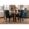NicBex Farmhouse Velvet Dining Chairs Set of 2, Tufted Upholstery with Nailhead Trim & Solid Wood Legs, Table Side Accent Chairs - 3 of 4