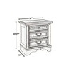 Royal Hampton 27 Inch Nightstand with 3 Drawers and Built-In Charging Port, Cottage Style - 3 of 4