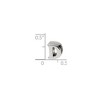 Black Bow Jewelry Sterling Silver Letter D Polished Bead Charm, 10mm - 2 of 3