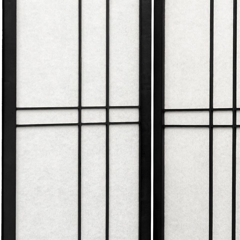 4 ft. Tall Eudes Shoji Screen - Black (4 Panels), 4 of 6