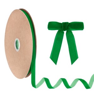 Unique Bargains Velvet Single Side Christmas Vintage Ribbon 1 Pc - 1 of 4