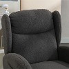 KTMBDW Nursery Rocking Chair Teddy Upholstered Rocker Rocking Accent Chair Padded Seat Armchair for Living Room Bedroom Offices - 4 of 4