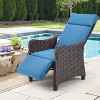 EROMMY Outdoor Recliner Chair for Patio,Blue - 2 of 4