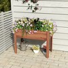 YUHAO Elevated Wooden Planter Box with Legs for Outdoor Plants Flowers Fruits Vegetable Herb Growing - 4 of 4