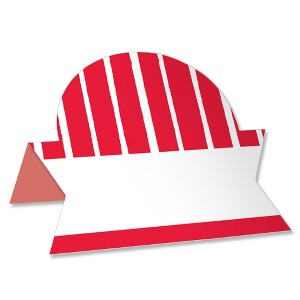 Big Dot of Happiness Red Stripes - Simple Party Decorations Tent Buffet Card - Table Setting Name Place Cards - Set of 24 - 1 of 4