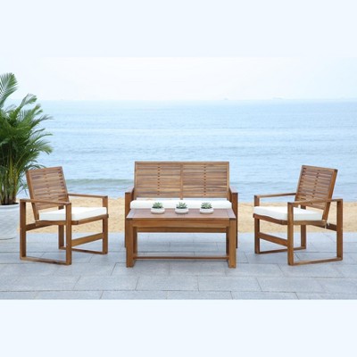 Ozark Natural Acacia 4-Piece Outdoor Patio Set