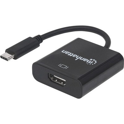 Manhattan SuperSpeed+ USB-C 3.1 to HDMI Converter - C Male to HDMI Female, Black