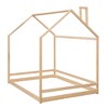 Full Size Wood House Bed with Roof for Kids,Teens - 4 of 4