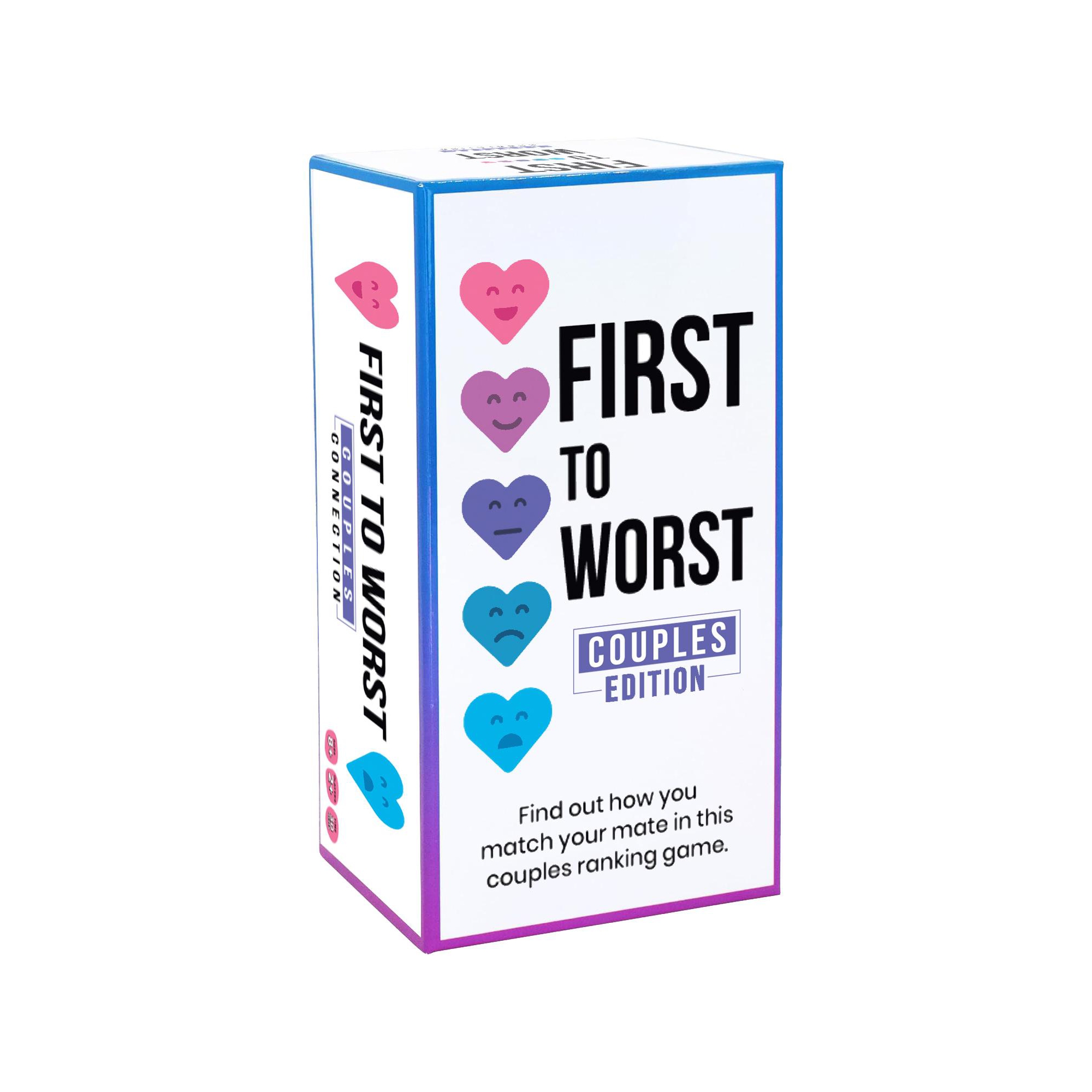 First to Worst Party Game – Couples Edition | Adult Relationship Card Game for Date Nights | Funny Ranking & Guessing Board Game for Valentine’s Day