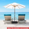 Tangkula Square Umbrella Base Patio Umbrella Stand with 2 Sandbags & 1 Waterproof Cover Outdoor Heavy Duty Umbrella Holder - 2 of 4
