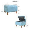 Syemin Ottomans and Benches Ottoman with Storage, Storage Ottoman Bench with Safety Hinge, Upholstered Entryway Bench, Blue, 23.23"*16.93"*16.73" - 3 of 4