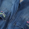 MyKids-Usa Arrival Autumn Baby Kids Girls Colorful Flowers Pattern Denim Pants - 4 of 4