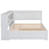 PAGED Twin Size Daybed Modern Wooden Bed Frame with Trundle, Storage Space and Sockets for Bedroom, Living Room - 3 of 4