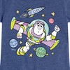 Girls' - Disney - Buzz Space Collage Fitted Short Sleeve Graphic T-Shirt - 2 of 4