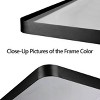 GlasFlength Decorative Wall Mirrors Rectangular Accent Mirror Wall Mirror Polished Mirror Decorative Mirror for Living Room, Black, 40"*30"*2" - 4 of 4