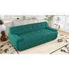 86.2" Mesh Fabric Tufted 3-Seater Sofa with Deep Seating, Pocket Springs - 4 of 4