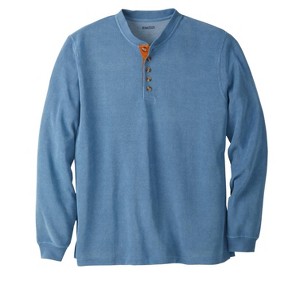 KingSize Soft Waffle Henley - 1 of 4