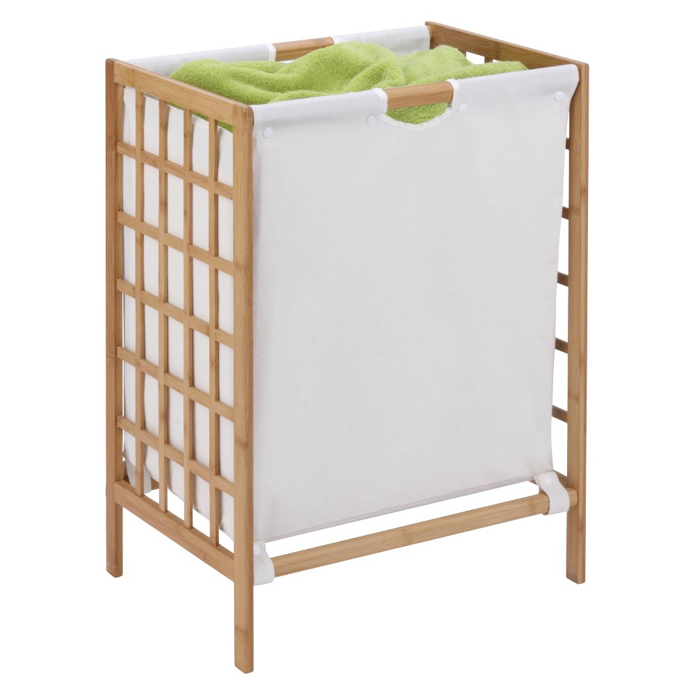 Photos - Laundry Basket / Hamper Honey-Can-Do Bamboo Grid Frame Hamper