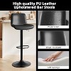 Bar Stools Set of 2/4 Adjustable Upholstered Swivel Bar Stools, Counter Height Bar Chairs with Back and Footrest for Bar, Kitchen Island - 3 of 4