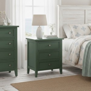 PAGED Wooden Nightstand with 3 Storage Drawers, Modern Side Table with Handles, Bedside Cabinet for Bedroom, Living Room - 1 of 4
